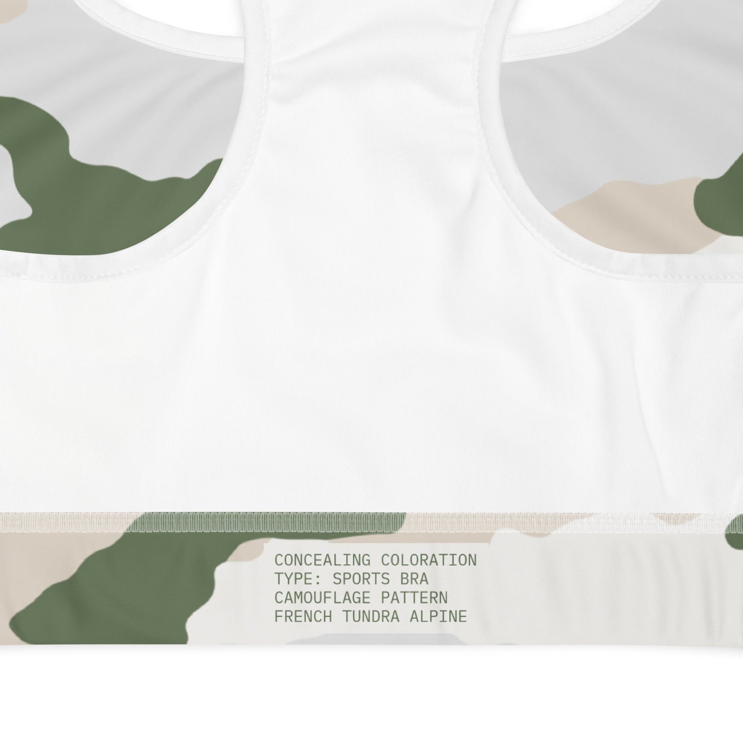 Tundra Alpine Camo Racerback Sports Bra - Concealing Coloration