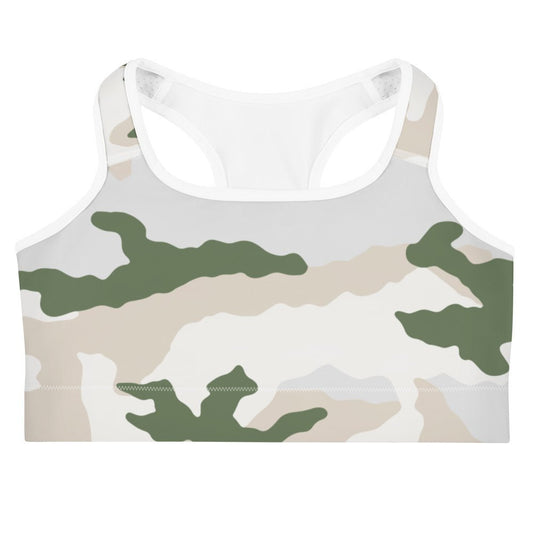 Tundra Alpine Camo Racerback Sports Bra - Concealing Coloration