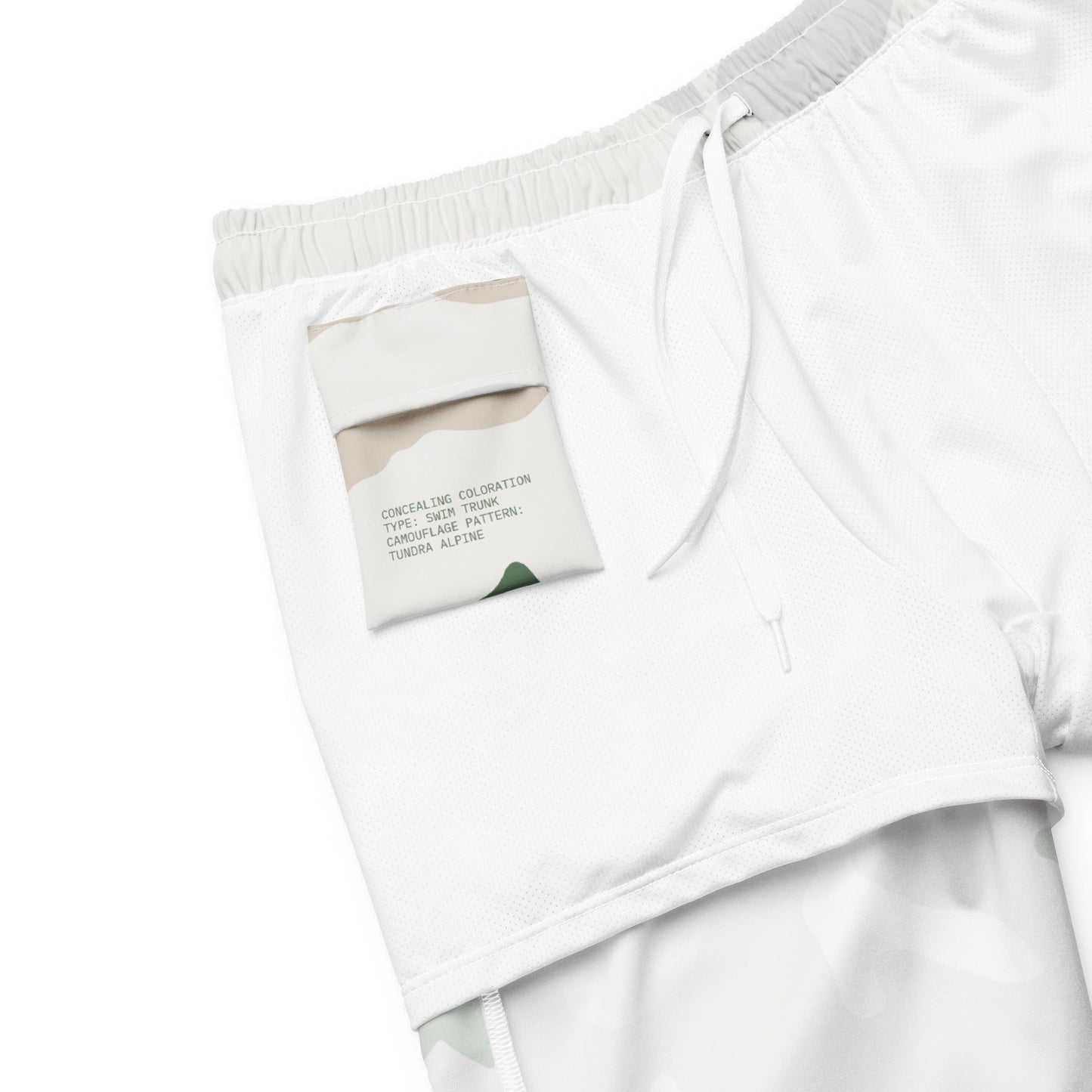 Tundra Alpine Camo Swim Trunks - Concealing Coloration