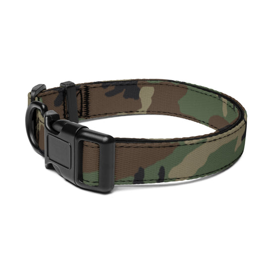 U.S. M81 Woodland Camo Dog Collar - Concealing Coloration