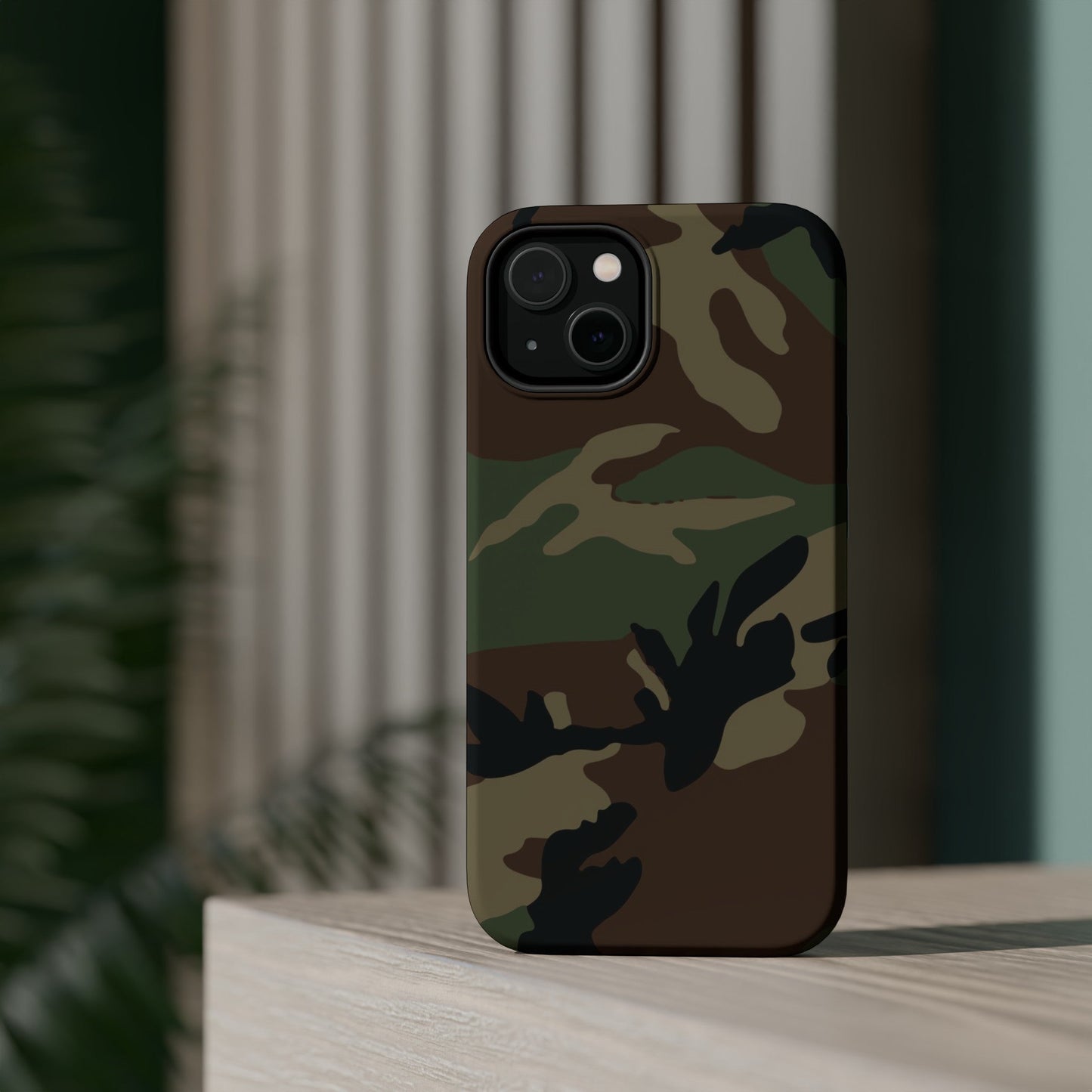 U.S. M81 Woodland Camo Magsafe iPhone 14 Field Case _ Concealing Coloration