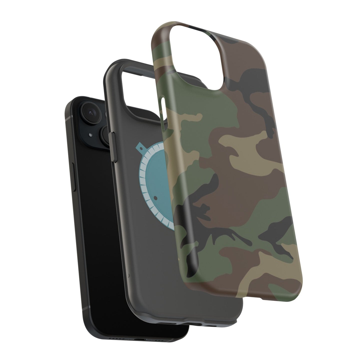 U.S. M81 Woodland Camo Magsafe iPhone 15 Field Case _ Concealing Coloration