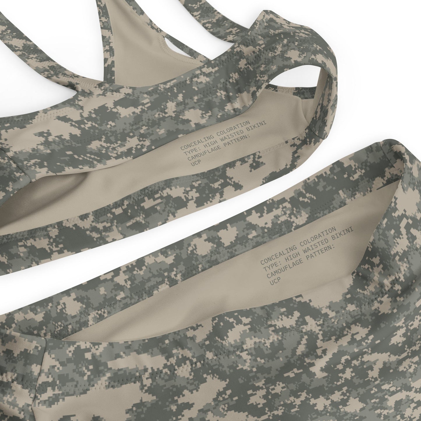 UCP Camo High-Waisted Bikini Set _ Concealing Coloration