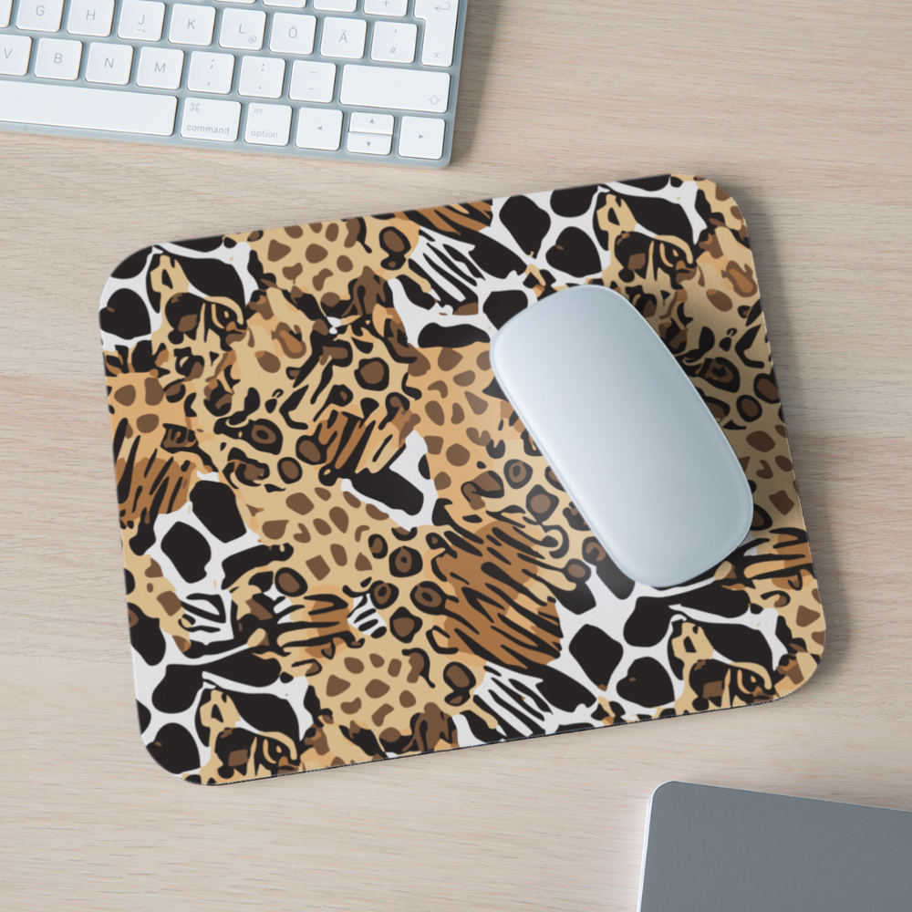 Animals Camouflage mouse pad inspired by MGS, designed with a mix of animal prints for a bold yet functional setup.