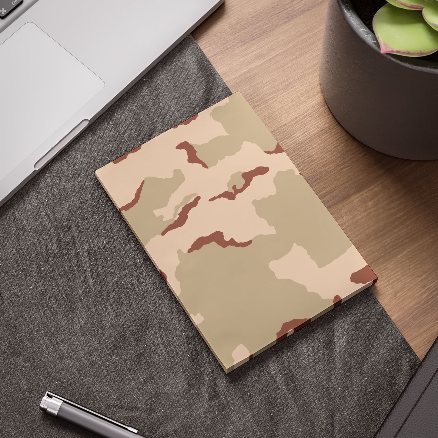Three-Color Desert Camo Post-it Notepad _ Concealing Coloration