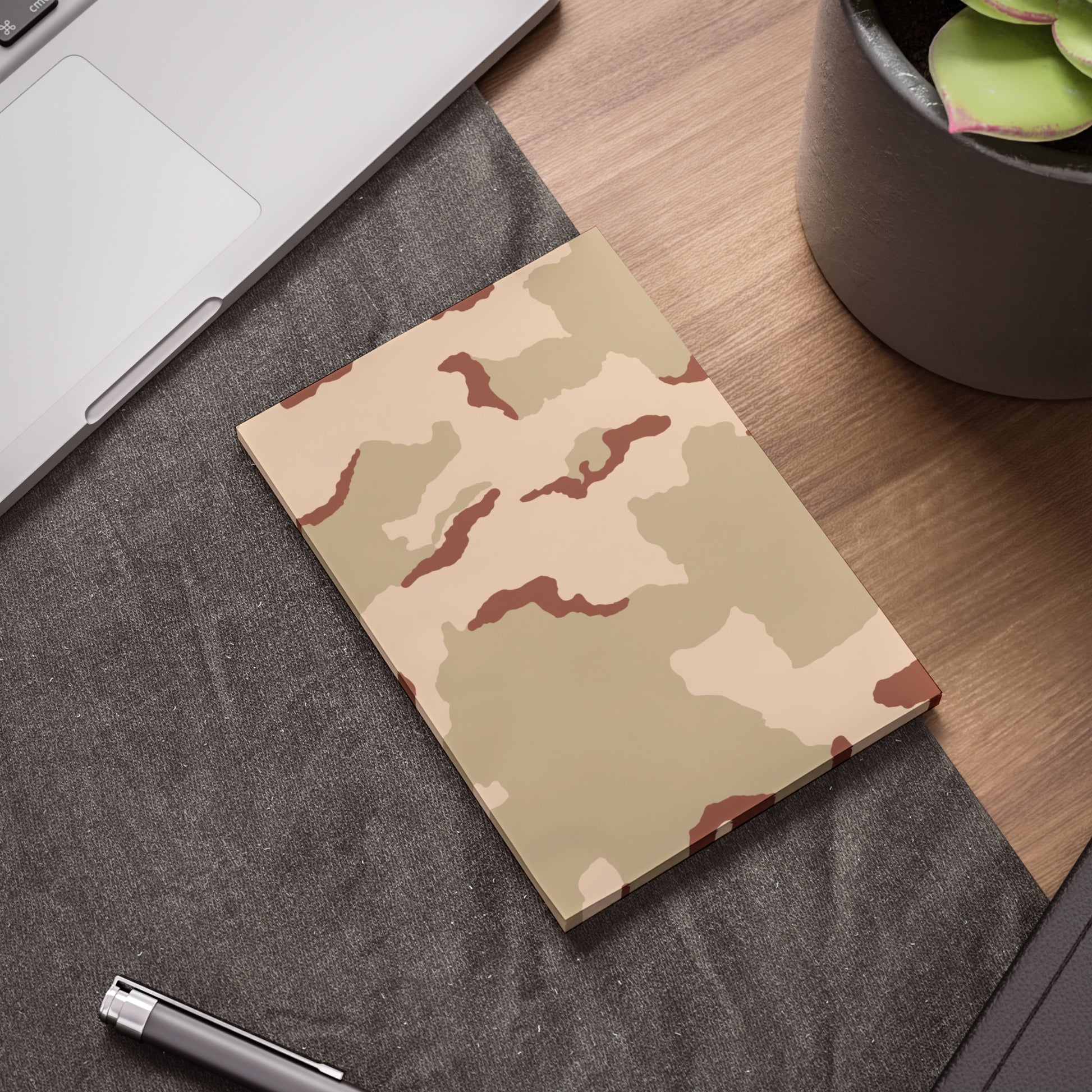 Three-Color Desert Camo Post-it Notepad _ Concealing Coloration