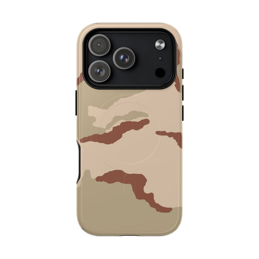 Three-Color Desert Camo MagSafe iPhone 17 Pro Field Case front view