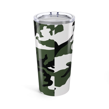 Three-Color Snow Camo 20oz Tumbler.