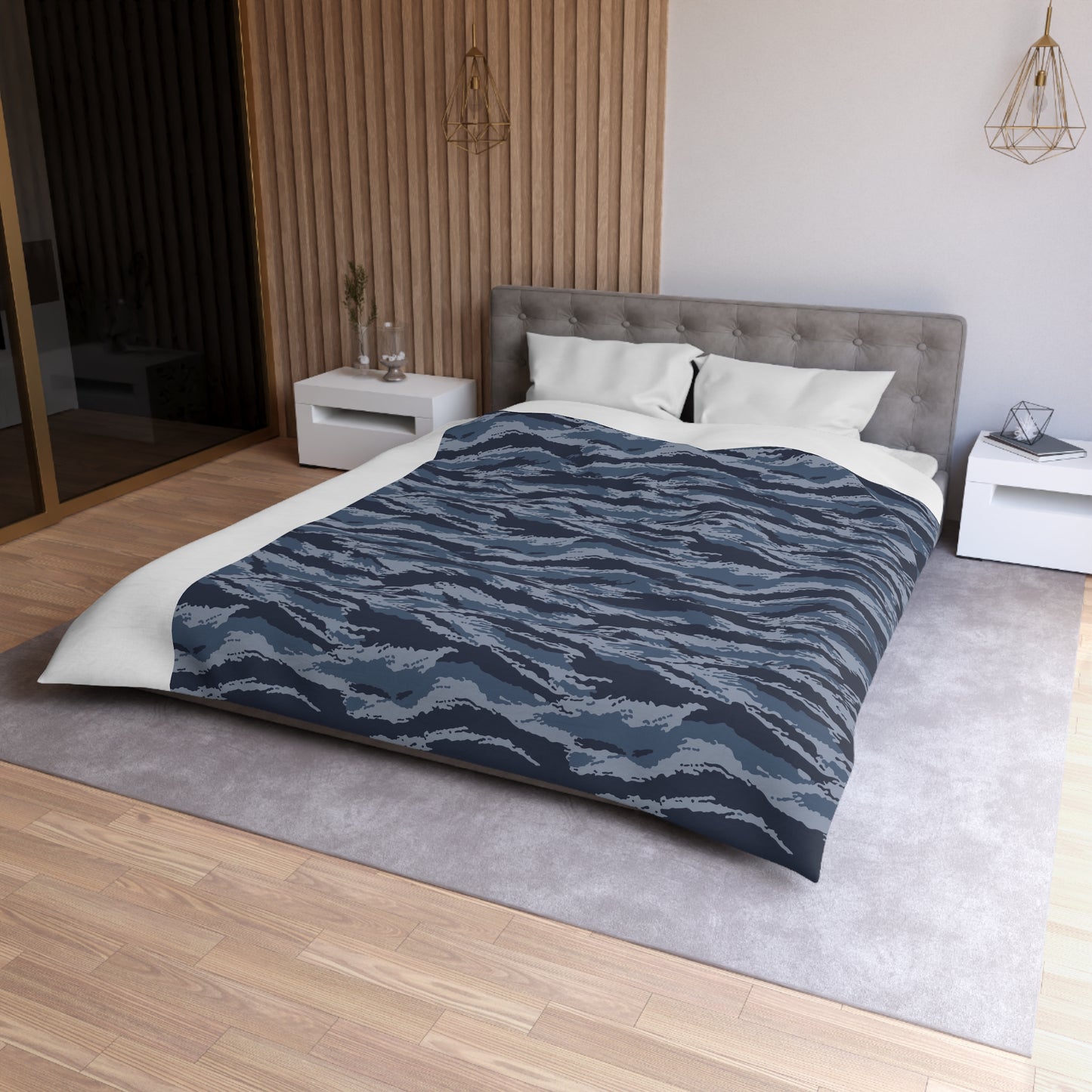 Copy of Kamysh Blue Camo Queen Bed Duvet Cover