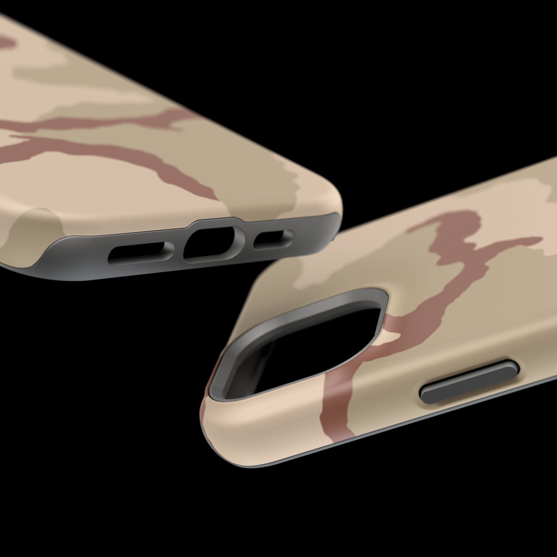 Three Color Desert Camo Magsafe iPhone 15 Plus Field Case _ Concealing Coloration