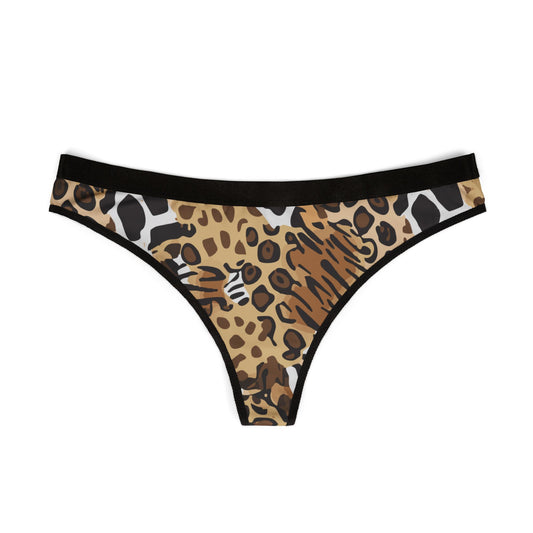 Animals Camouflage thong inspired by MGS, blending wild animal prints with a minimal tactical aesthetic.