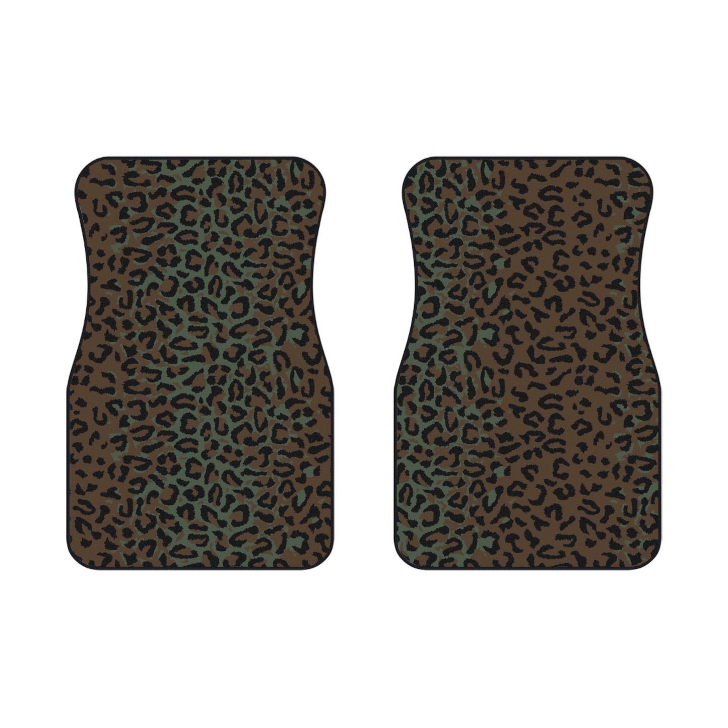 Leopard Spot Camo Front Seat Car Mats (Set of 2).