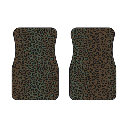 Leopard Spot Camo Front Seat Car Mats (Set of 2).