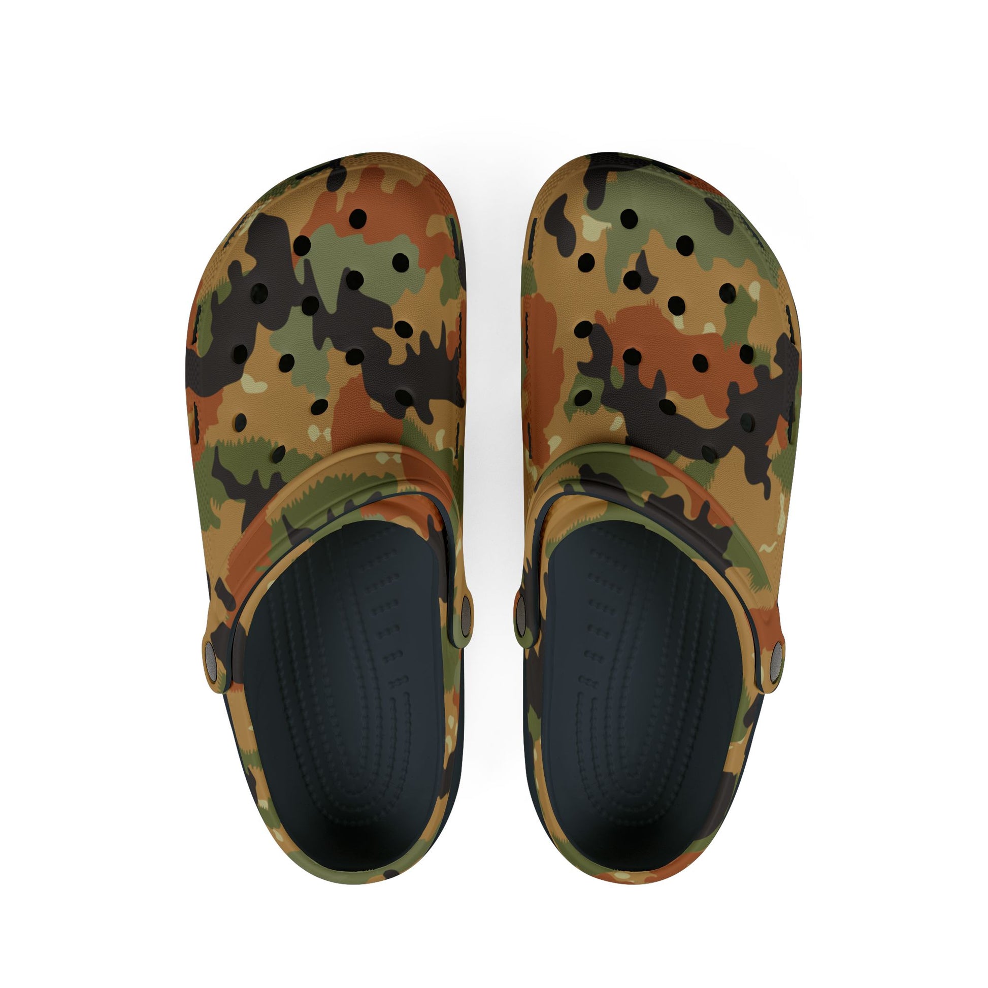 Leibermuster Camouflage EVA Clogs - Black Outsole