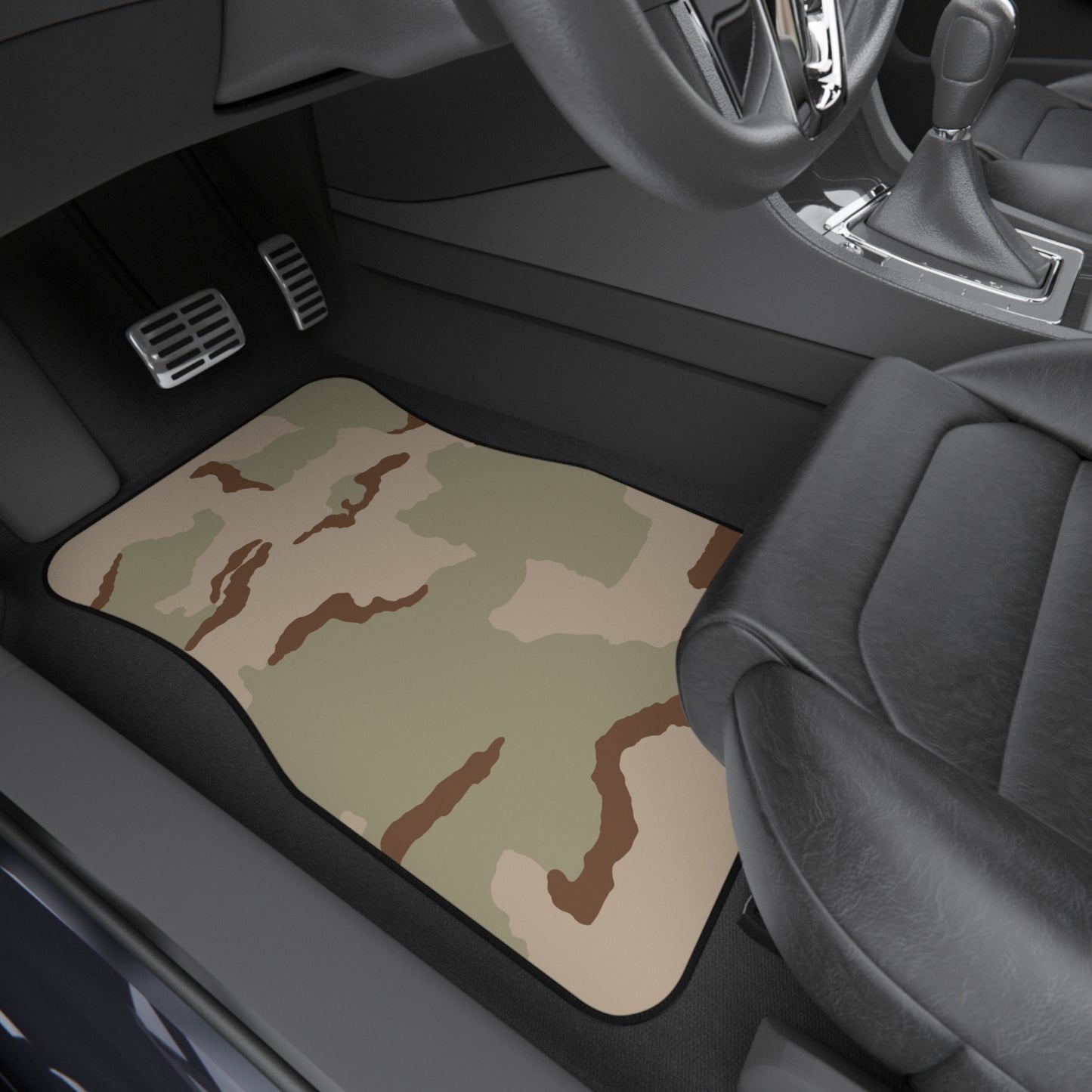 Three-Color Desert Camo Front Seat Car Mats (Set of 2)