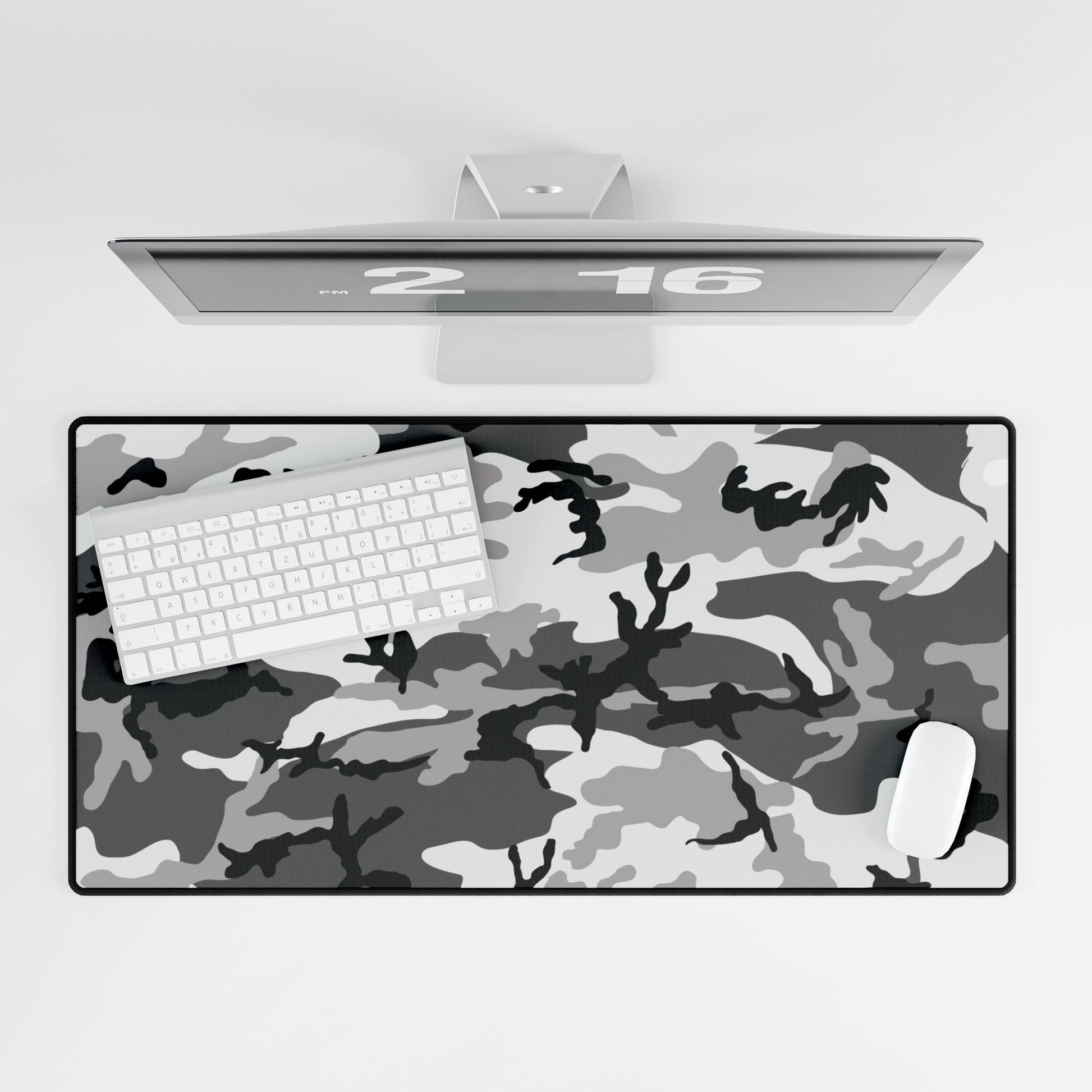 M81 Urban Camo Desk Mat Rectangular Mouse Pad Gray Camouflage