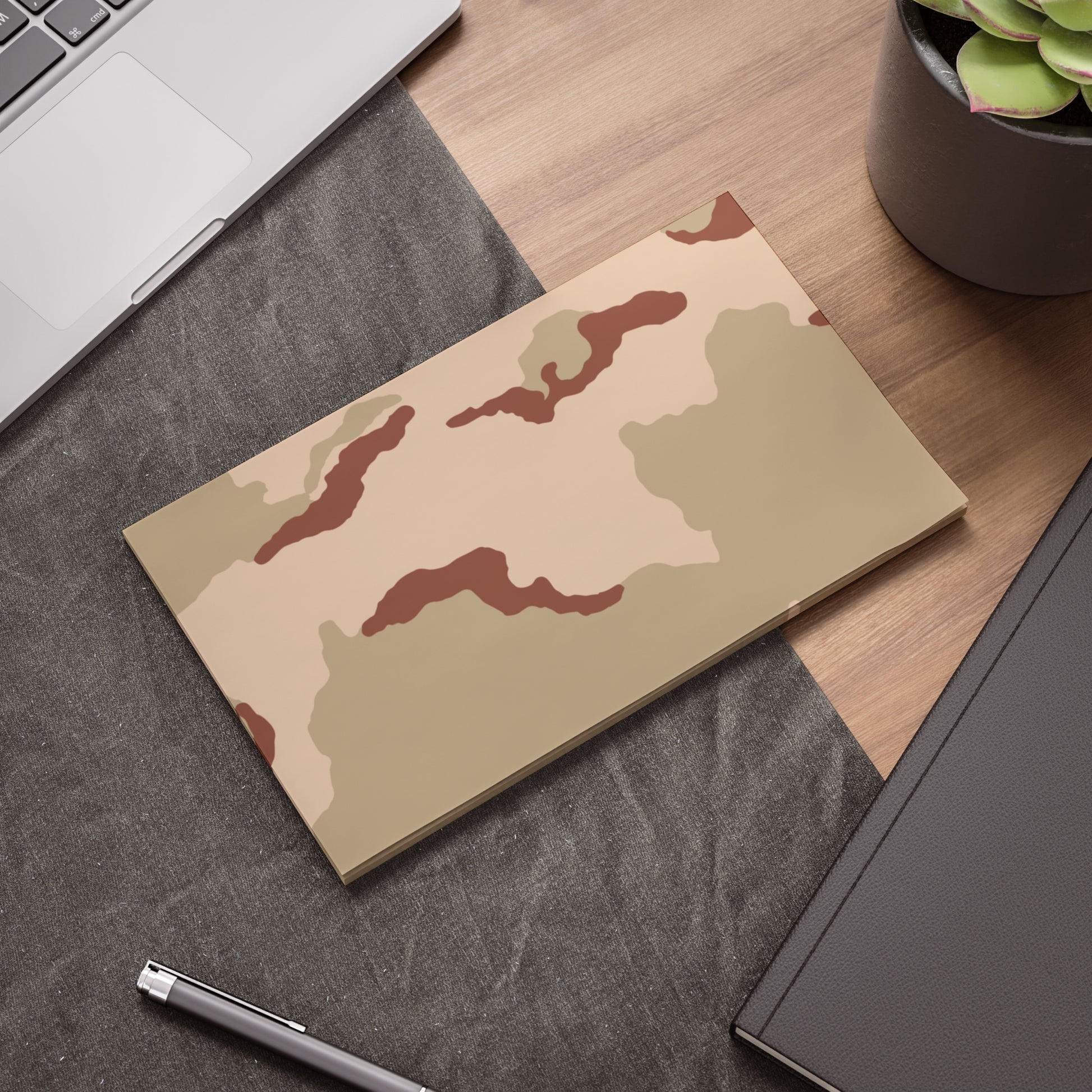 Three-Color Desert Camo Post-it Notepad _ Concealing Coloration