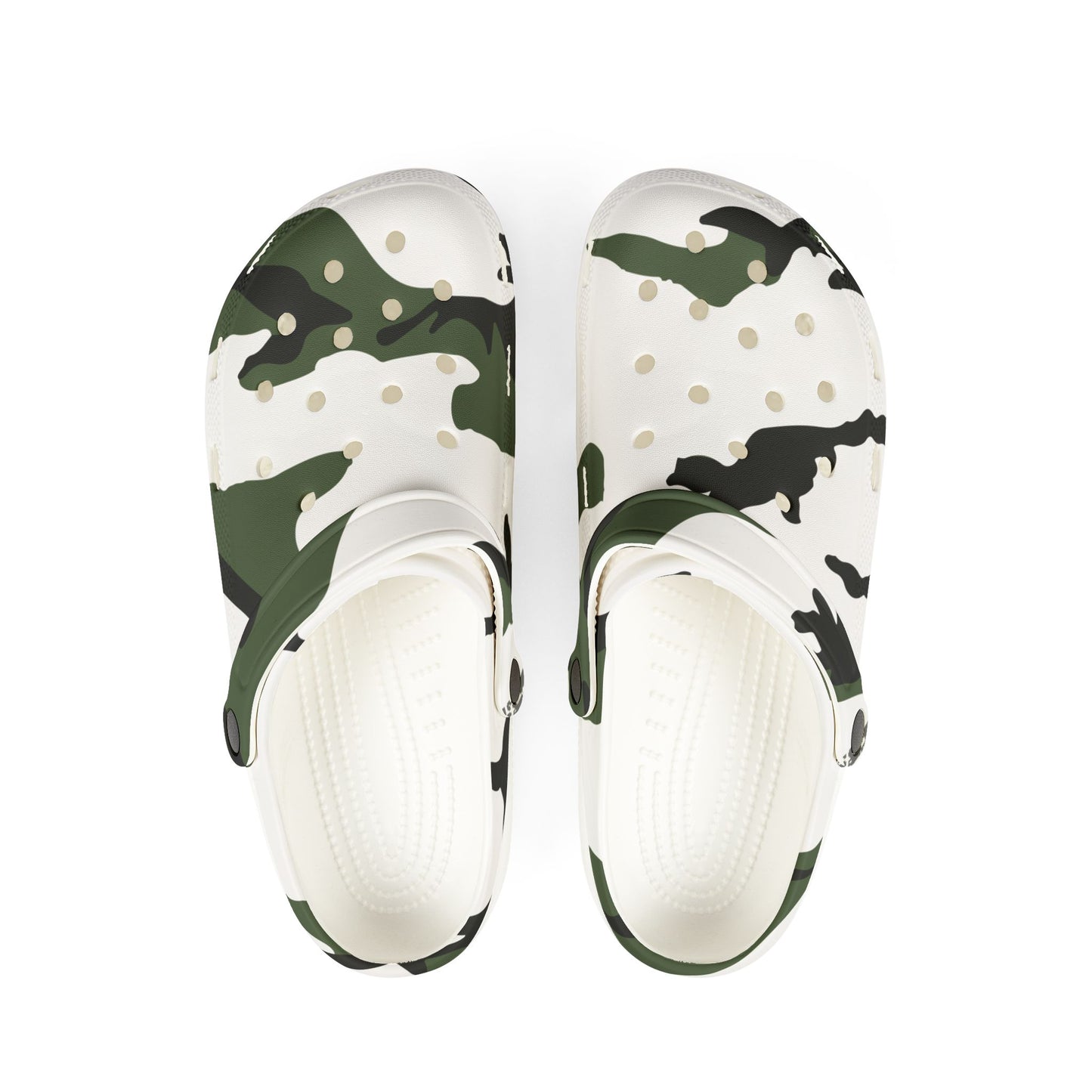 Three-Color Snow Camo EVA Clogs