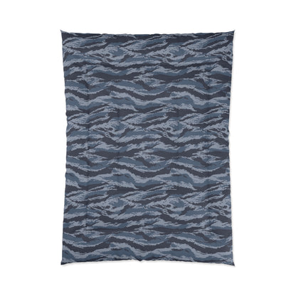Kamysh Blue Camo Twin Bed Comforter