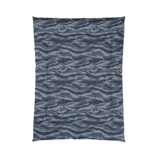 Kamysh Blue Camo Twin Bed Comforter