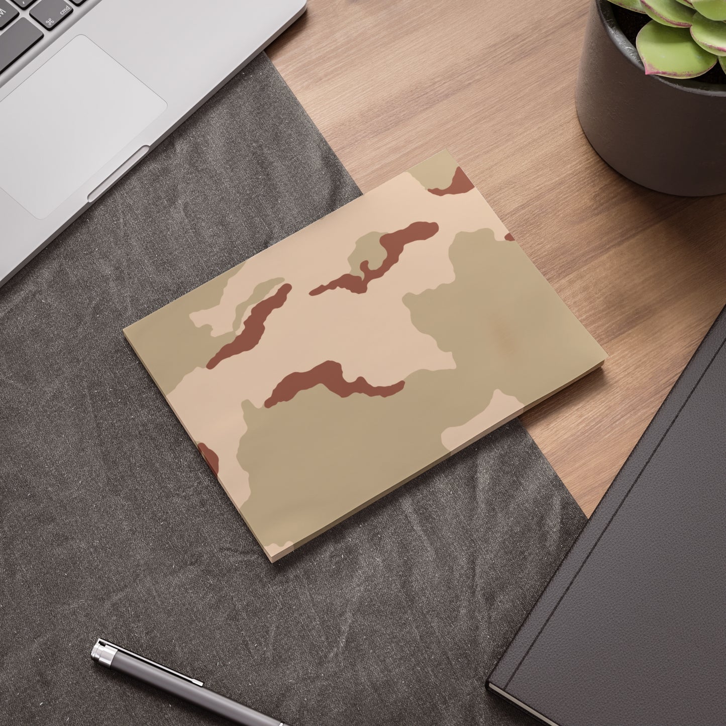 Three-Color Desert Camo Post-it Notepad _ Concealing Coloration