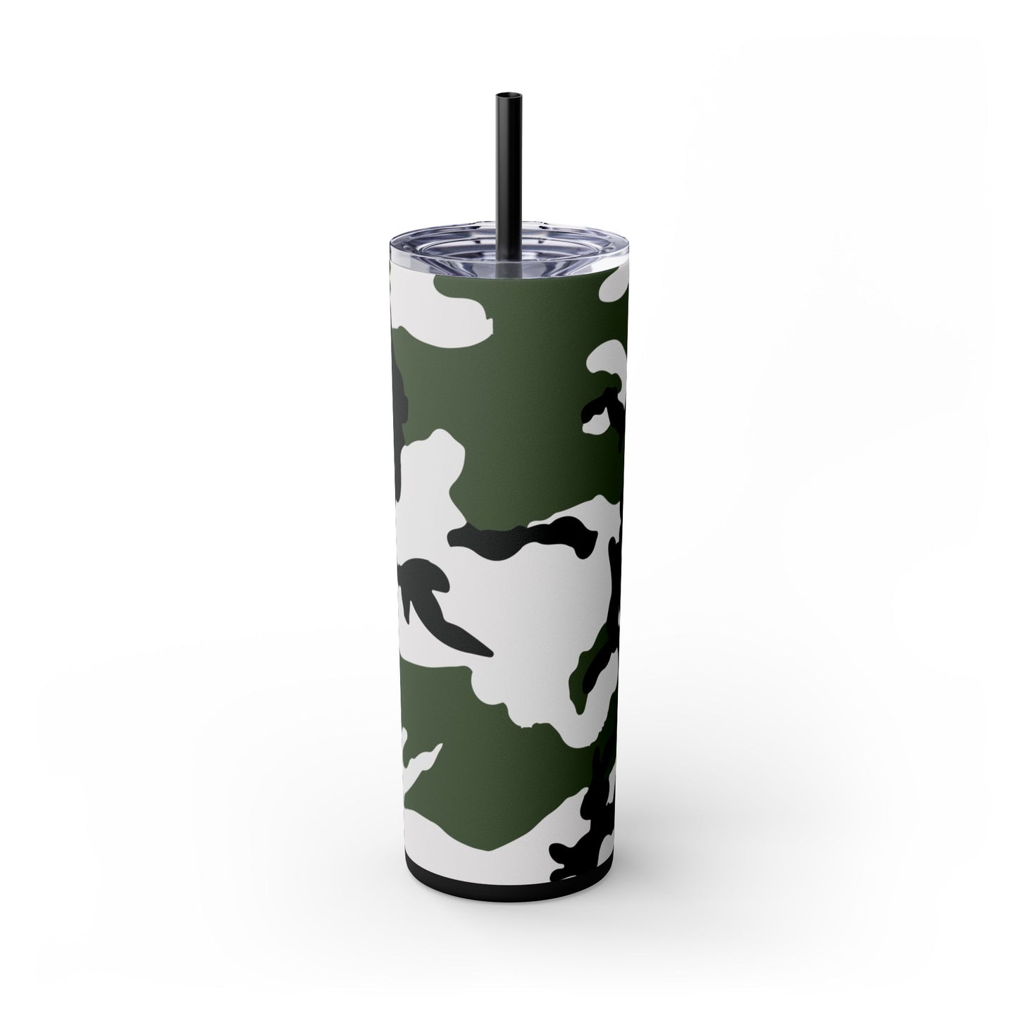 Three-Color Snow Camo 20oz Skinny Tumbler with Straw