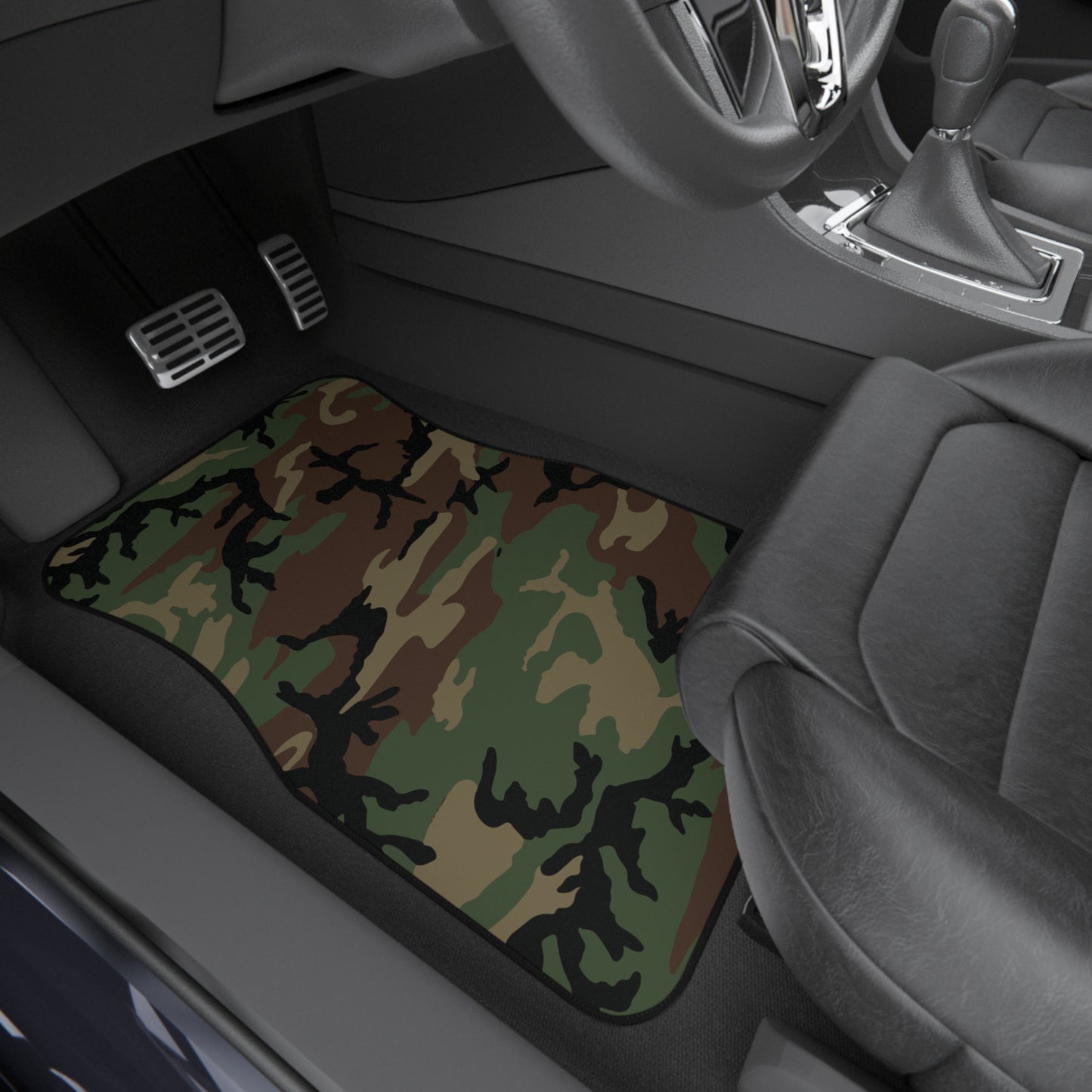 M81 Woodland Camo Front Seat Car Mats (Set of 2).