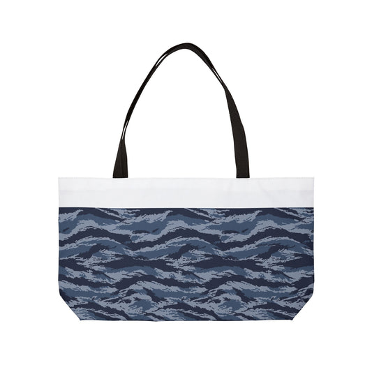 Kamysh Blue Camo Horizontal Tote