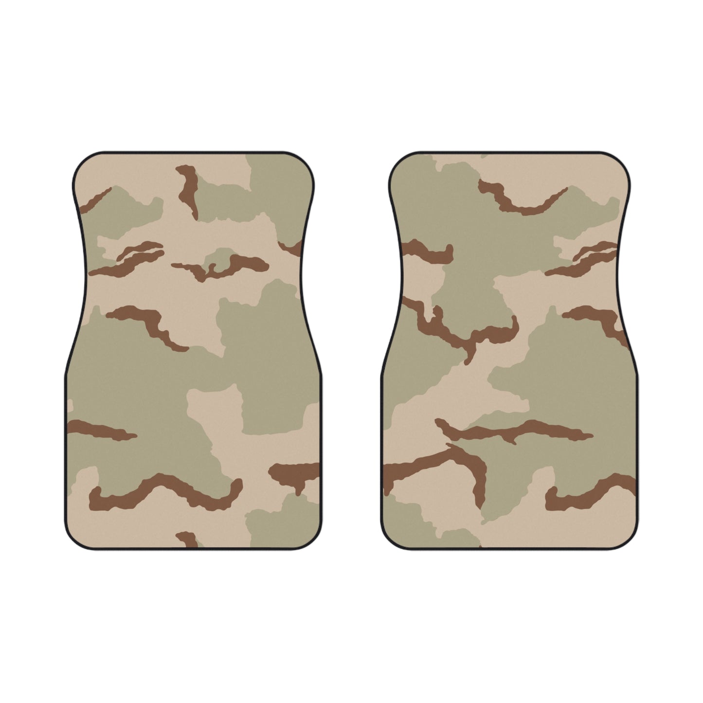 Three-Color Desert Camo Front Seat Car Mats (Set of 2)