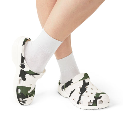 Three-Color Snow Camo EVA Clogs