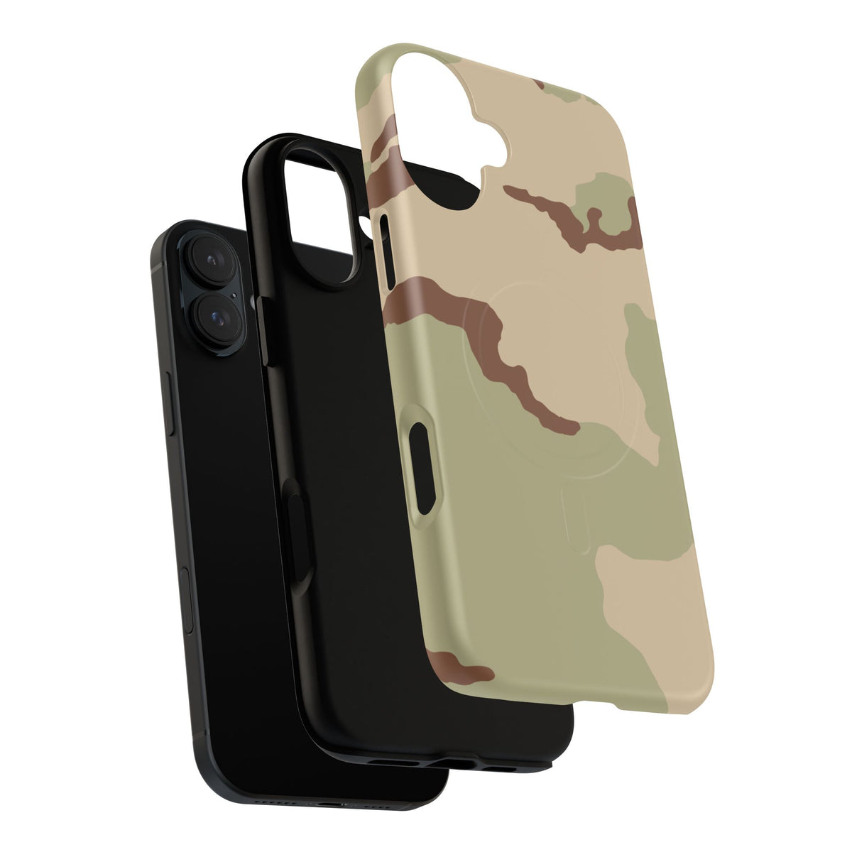 Three-Color Desert Camo MagSafe iPhone 16 Plus Field Case