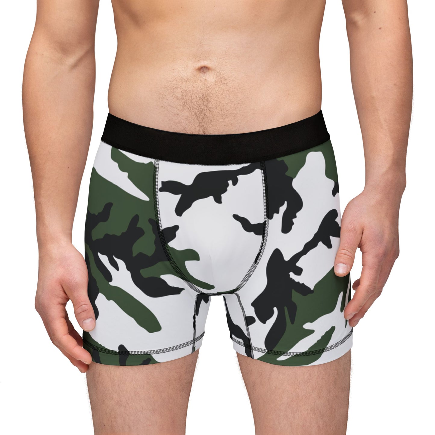 Three-Color Snow Camo Boxer Briefs _ Concealing Coloration