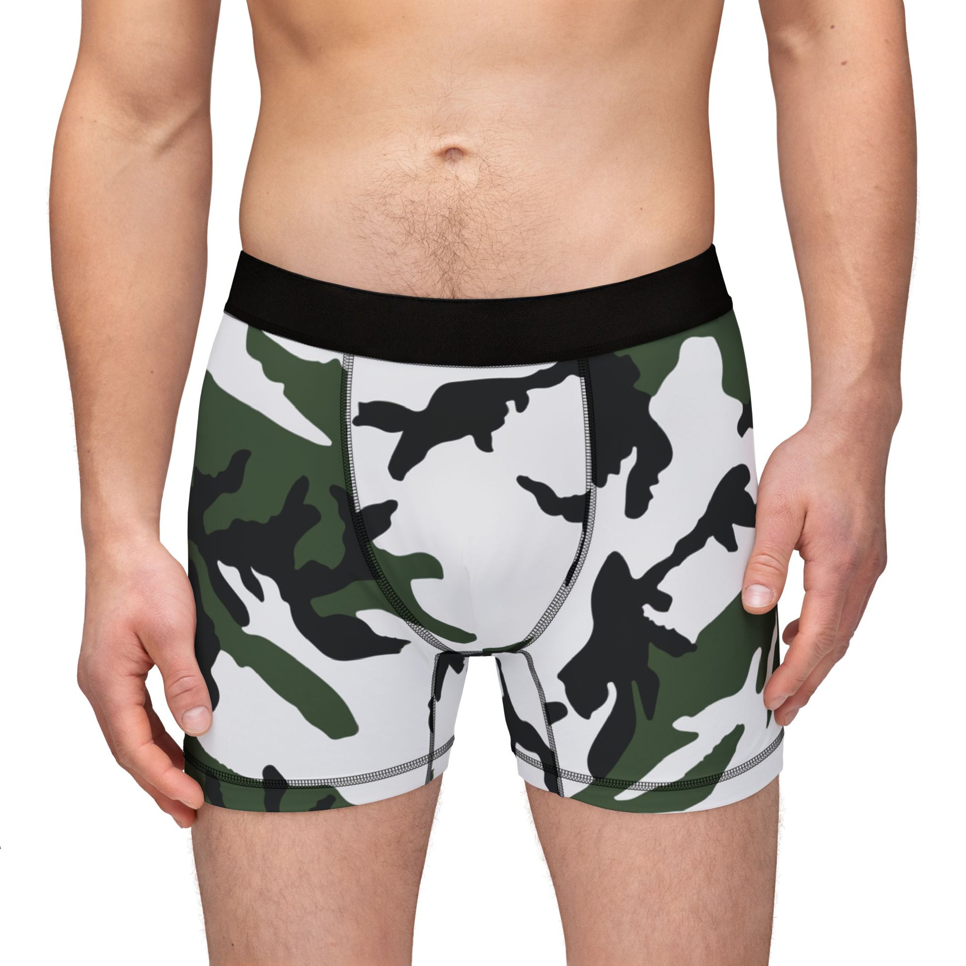 Three-Color Snow Camo Boxer Briefs _ Concealing Coloration