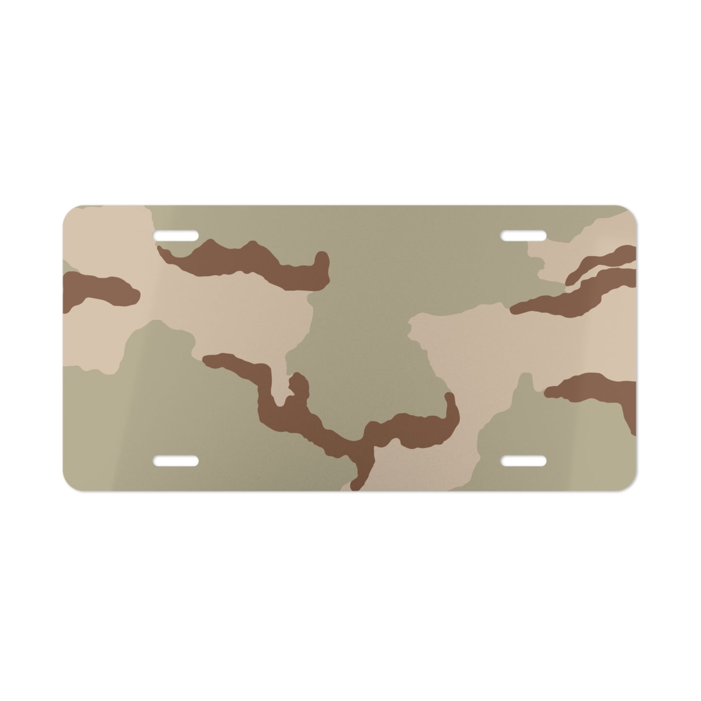 Three-Color Desert Camo License Plate