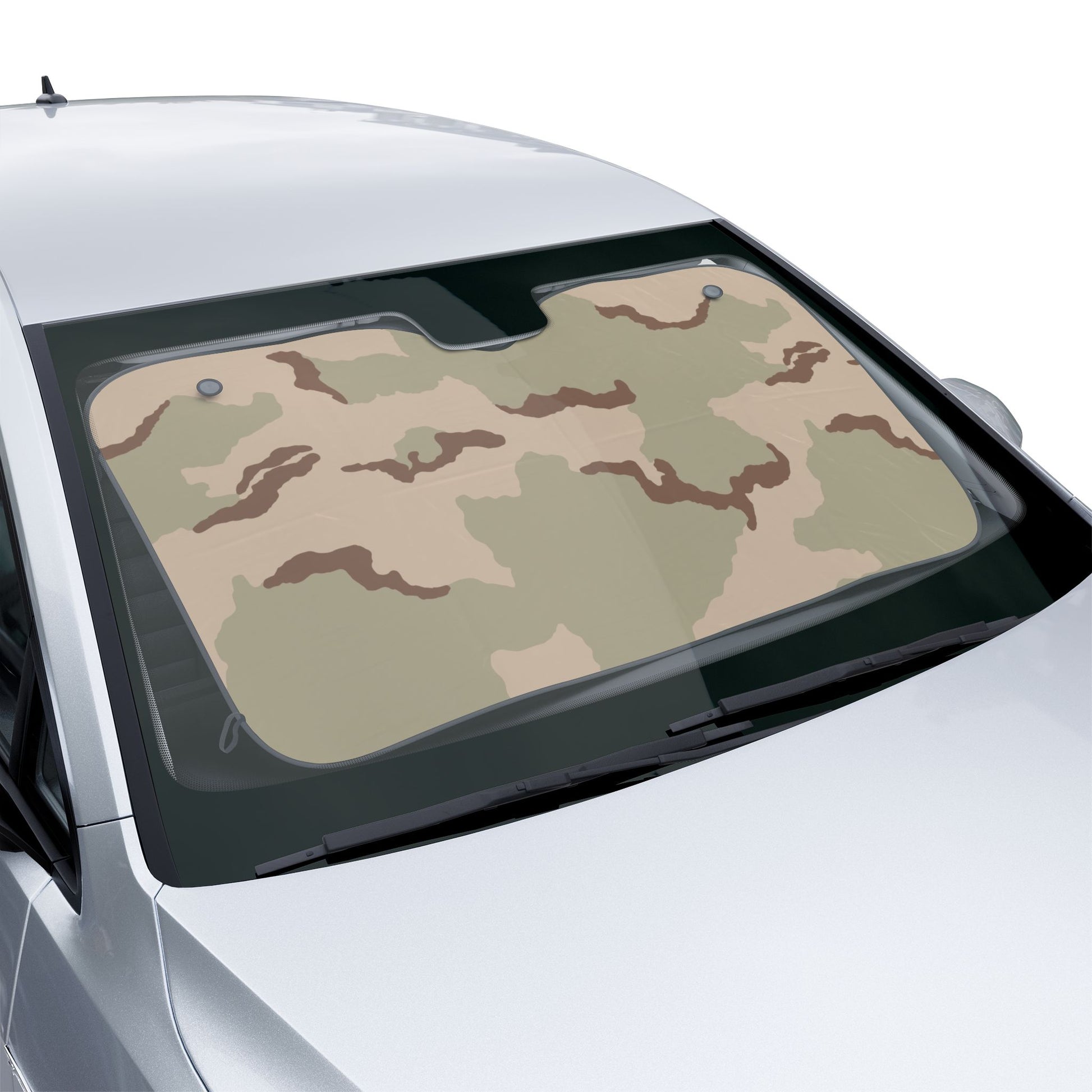 Three-Color Desert Camo Windshield Sun Shade