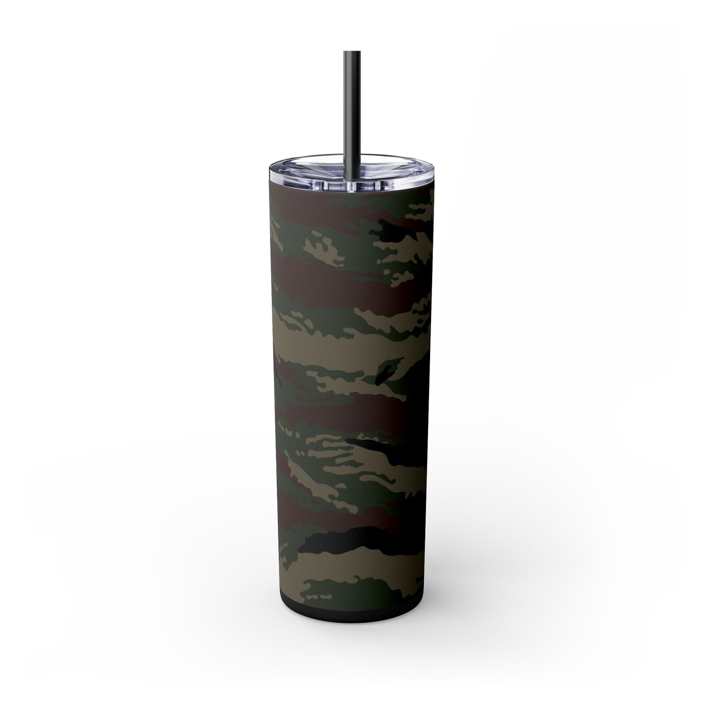 Kamysh Woodland Camo Skinny 20oz Tumbler with Straw