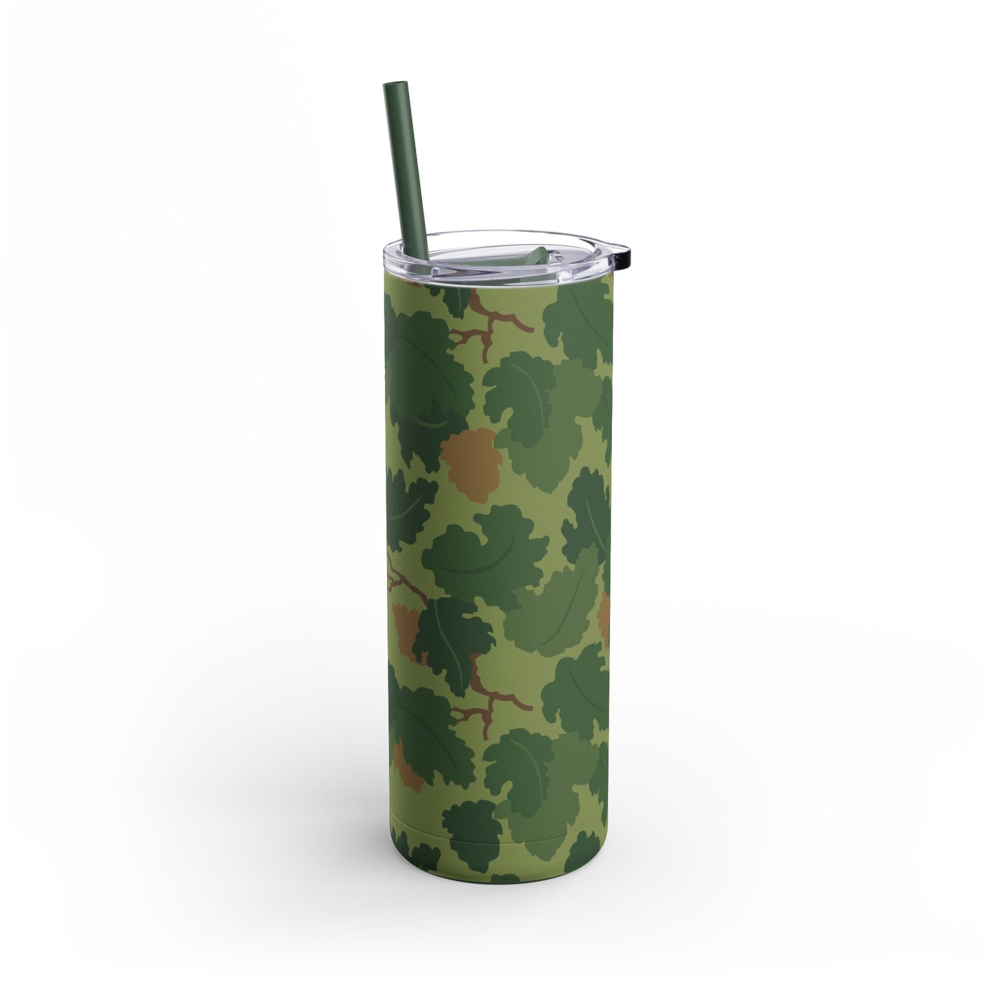 Mitchell Camo Skinny 20oz Tumbler with Straw.