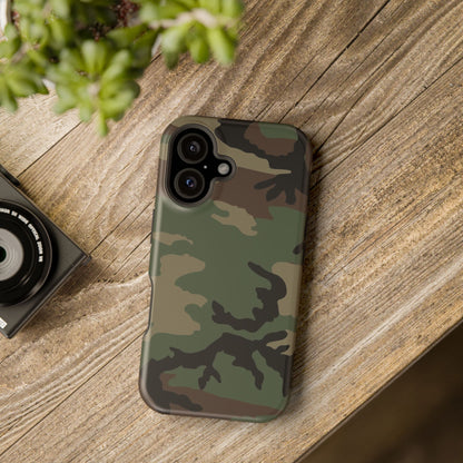 M81 Woodland Camo Magsafe iPhone 16 Field Case _ Concealing Coloration