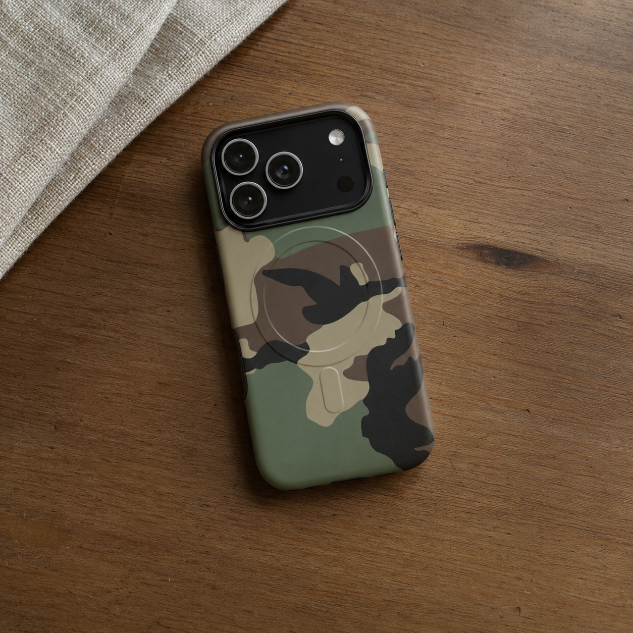 M81 Woodland Camo MagSafe iPhone 17 Pro Field Case