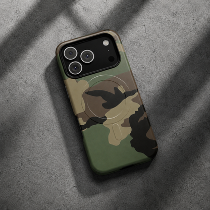 M81 Woodland Camo MagSafe iPhone 17 Pro Field Case