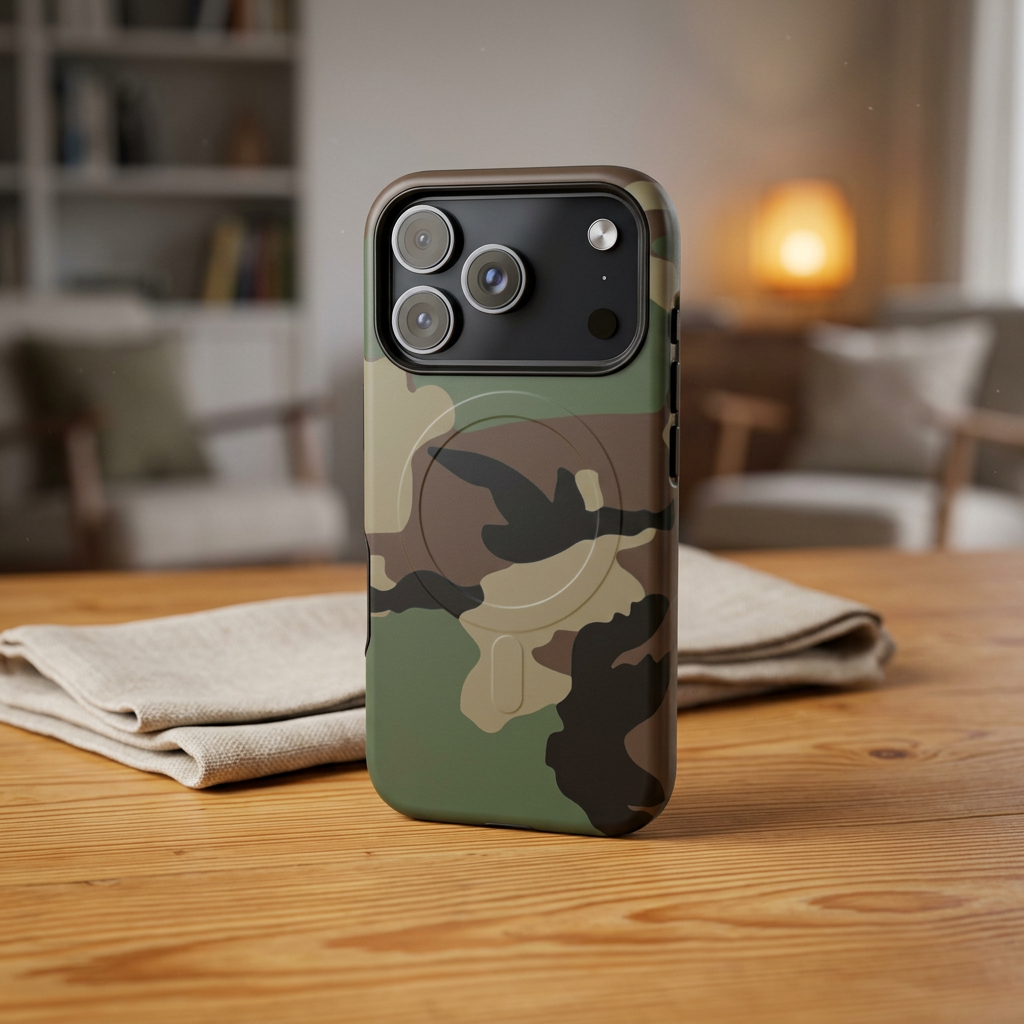 M81 Woodland Camo MagSafe iPhone 17 Pro Field Case