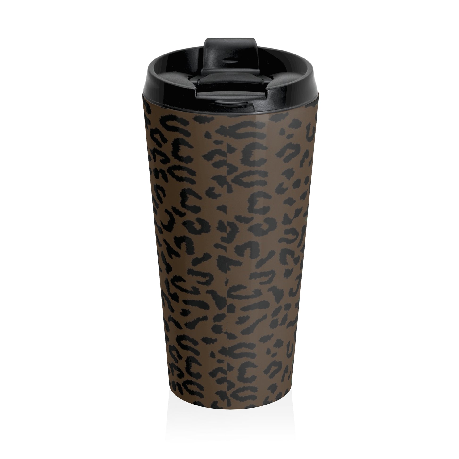 Leopard Spot Camo Stainless Steel Travel Mug.