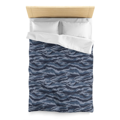 Kamysh Blue Camo Twin Bed Duvet Cover