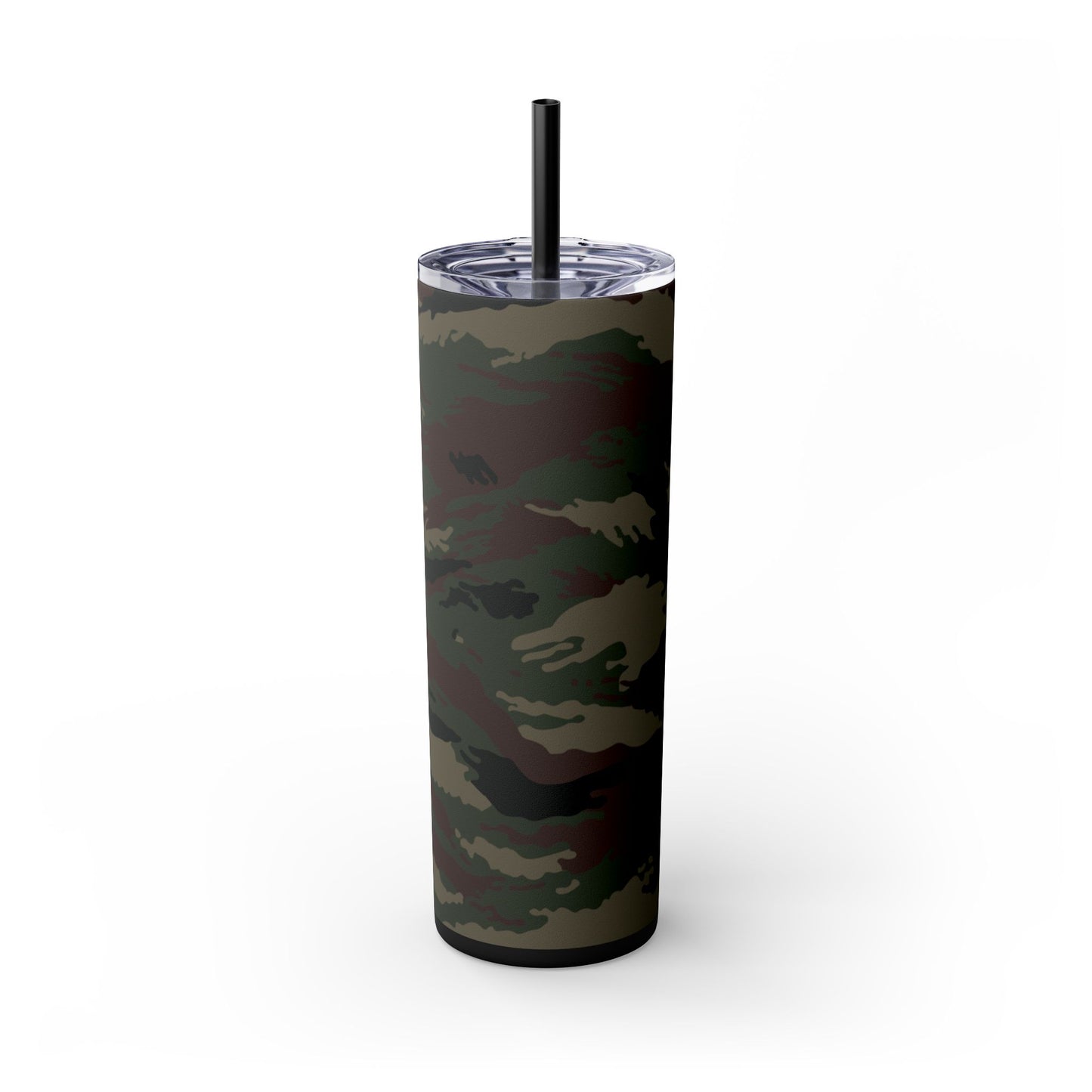 Kamysh Woodland Camo Skinny 20oz Tumbler with Straw