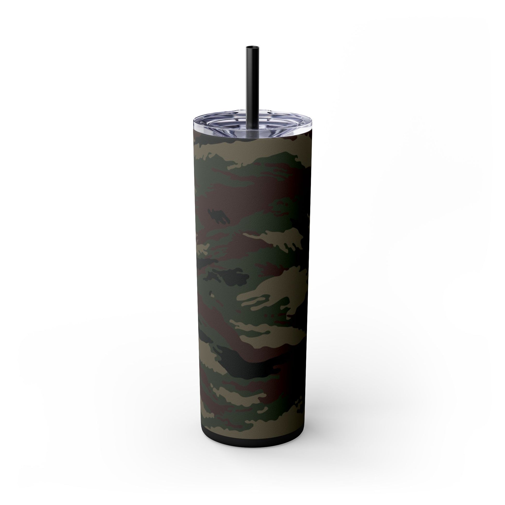 Kamysh Woodland Camo Skinny 20oz Tumbler with Straw