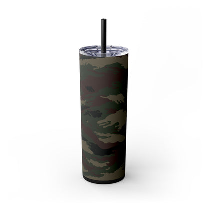 Kamysh Woodland Camo Skinny 20oz Tumbler with Straw