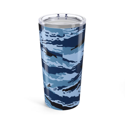 Kamysh Blue Camo 20oz Tumbler.