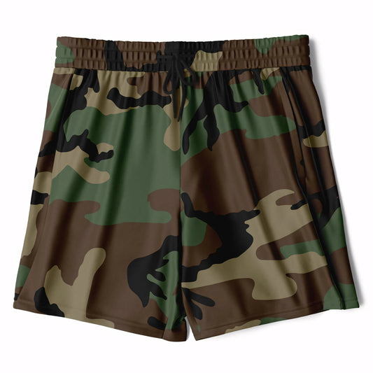 M81 Woodland Camo Lined Shorts 7"