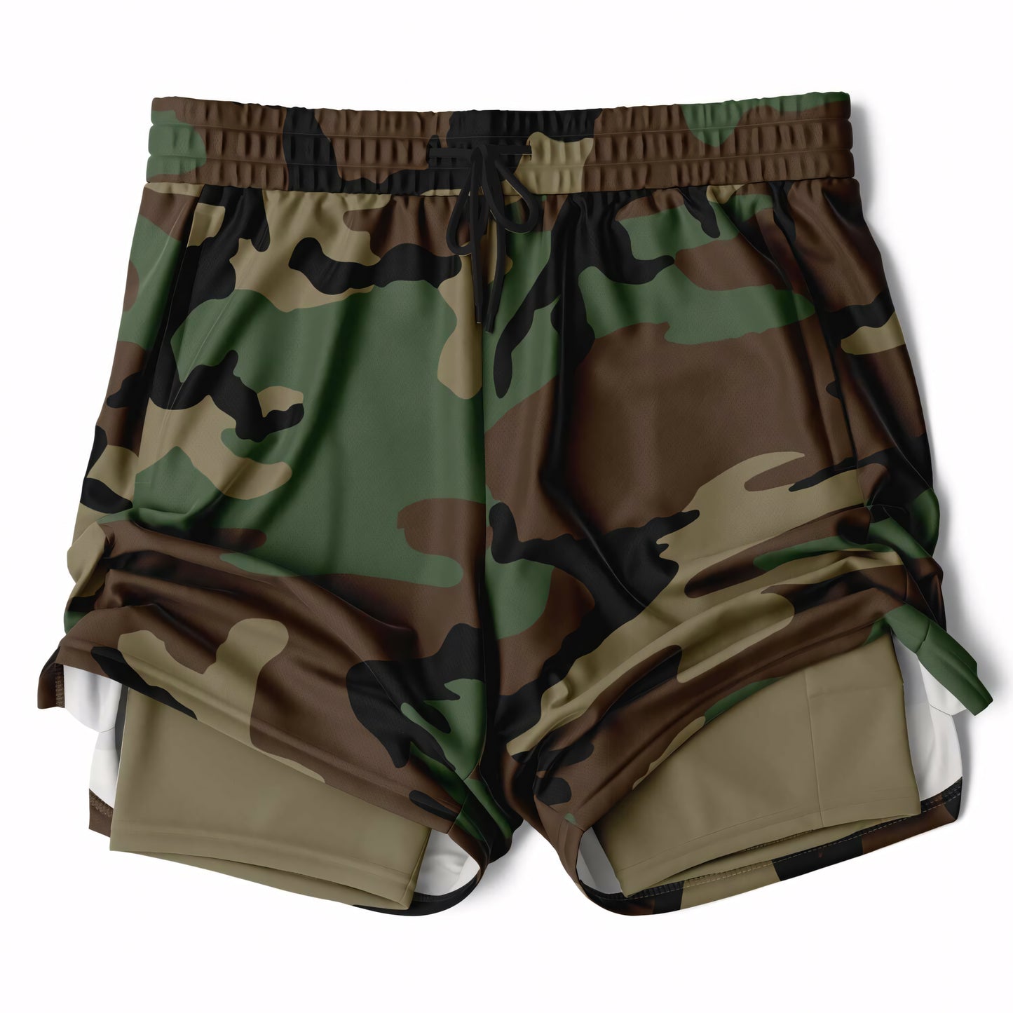 M81 Woodland Camo Lined Shorts 7"