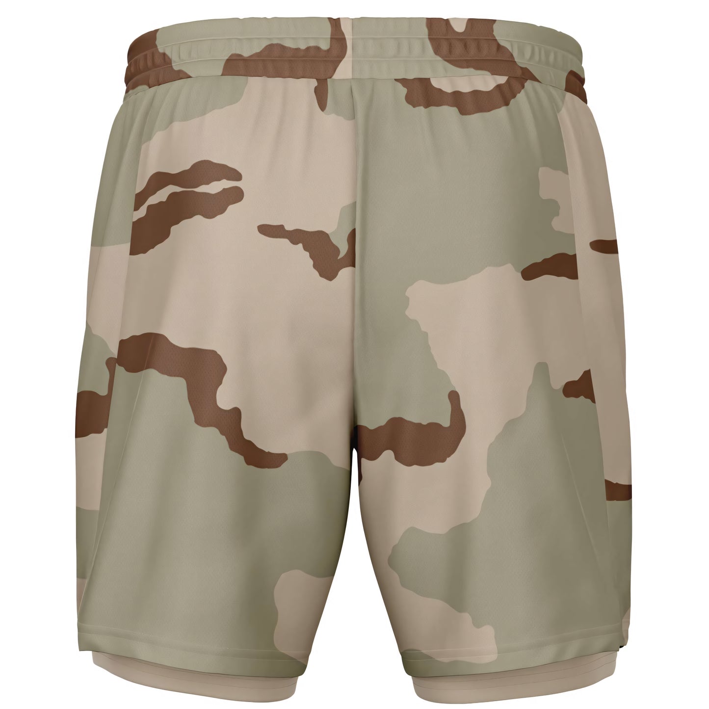 Three-Color Desert Camouflage Lined Shorts 7"